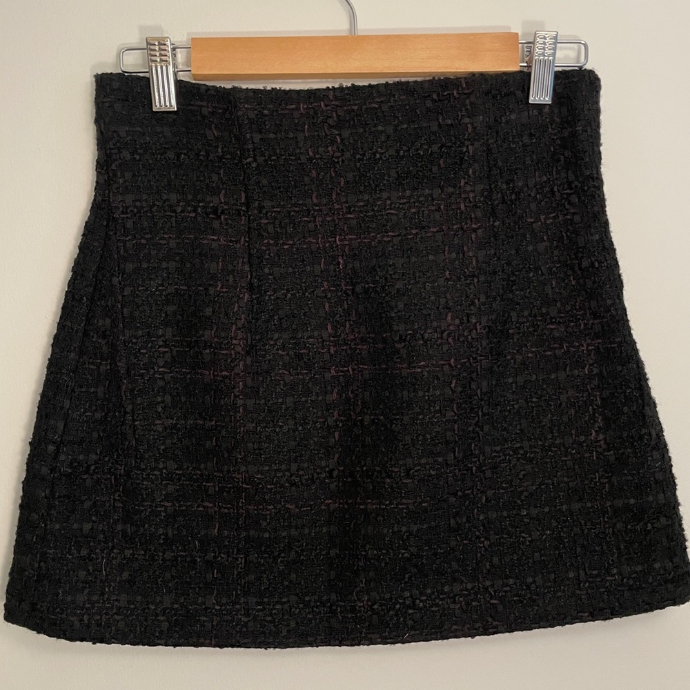 Zara Black Tweed Mini Skirt - Never Worn Size Small